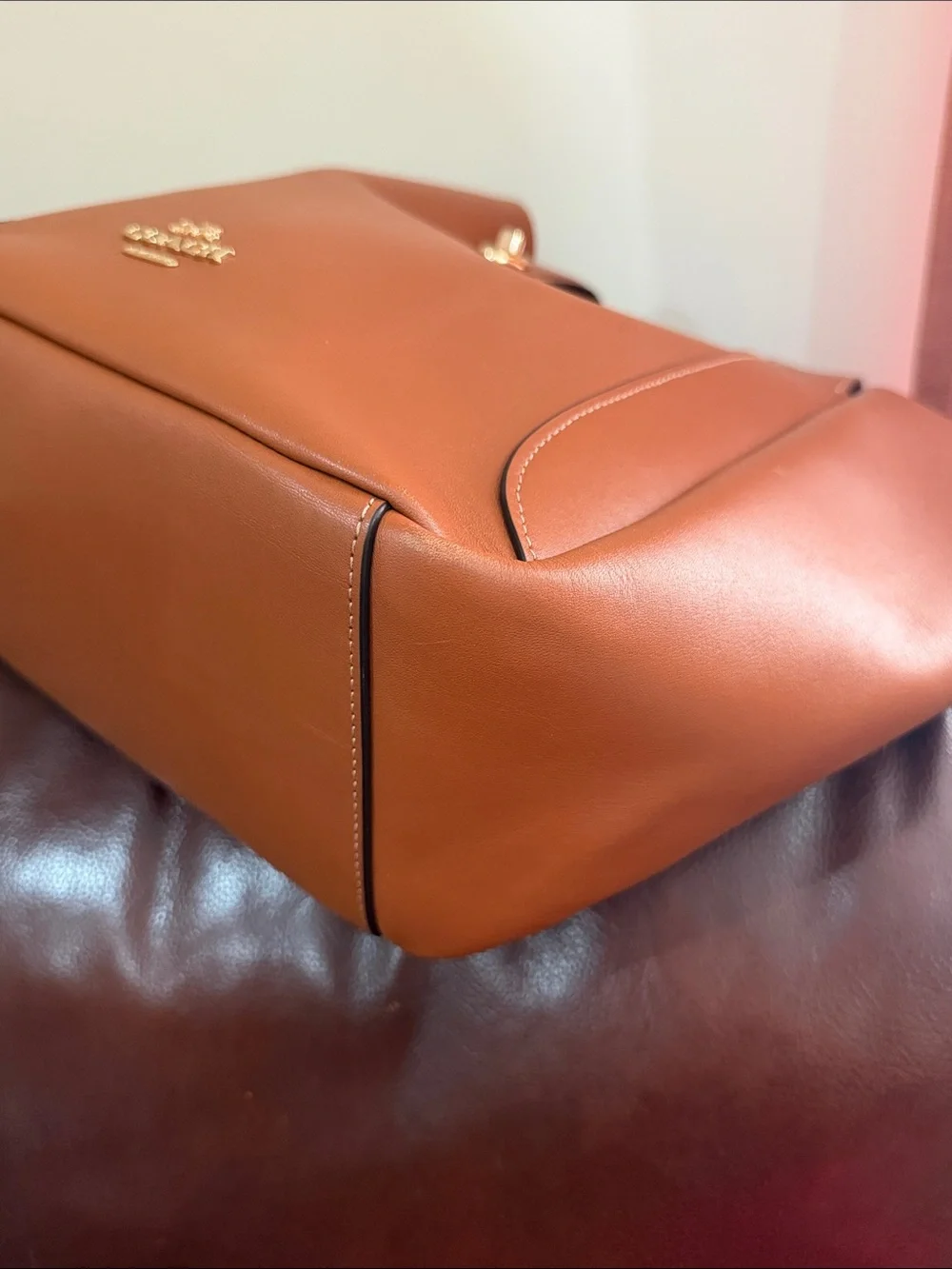 ‼️Coach Hadley Turnlock Leather Shoulder  Bag Tote